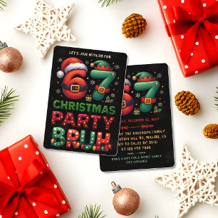 Invitation 67 Meme Six Seven Bruh Drôle de Noël 6 7