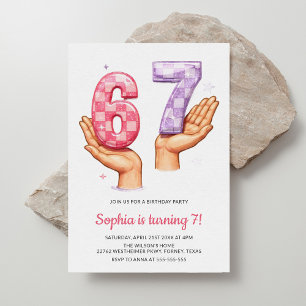 Invitation 6 7 Mème Anniversaire Branché Six Sept Ans