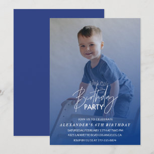 Invitation 6e anniversaire fête d'anniversaire Photo boy