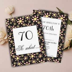 Invitation 70 alors ce drôle Floral 70e anniversaire Invitati
