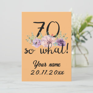 Invitation 70 Alors Quoi - Drôle 70e anniversaire