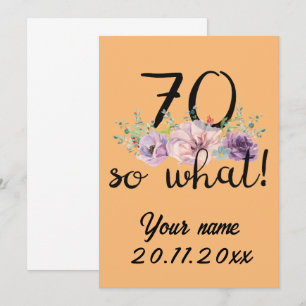 Invitation 70 Alors Quoi - Drôle 70e anniversaire