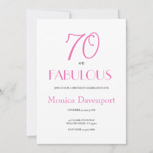 Invitation 70 ans et Fabuleux 70e anniversaire
