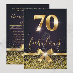 Invitation 70 élégants et anniversaire de parties