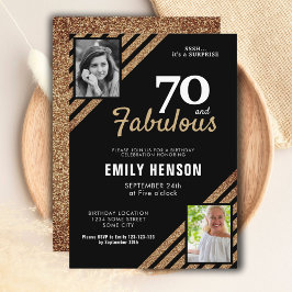 Invitation 70 et Fabulous Gold Parties scintillant 2 Photo 70