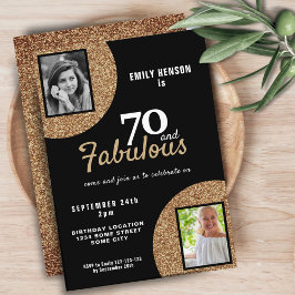 Invitation 70 et Fabulous Gold Parties scintillant 2 Photo 70