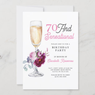 Invitation 70 Et Sensational Birthday Party