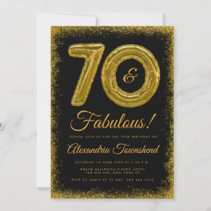 Invitation 70 & Fabuleux Ballons d'anniversaire 70 ans
