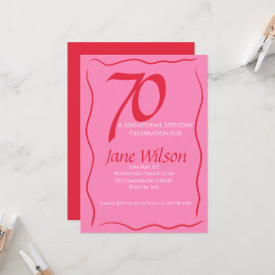 Invitation 70 & Sensationnel Anniversaire Rose et Safran 