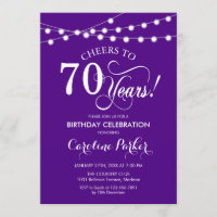 70e anniversaire - Blanc pourpre