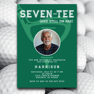 Invitation 70e anniversaire de fête Photo Modern Golf Green
