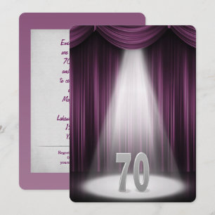 Invitation 70e anniversaire de mariage de noces d'argent