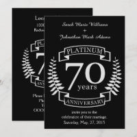 70e ANNIVERSAIRE DE MARIAGE PLATINE