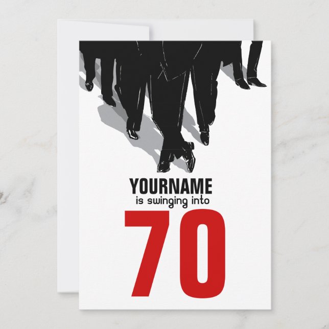 Invitation 70e anniversaire des Swingers Rat Pack (Devant)