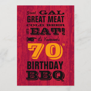 Invitation 70e anniversaire du barbecue Grill Out