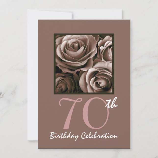 Invitation 70e anniversaire du CHOCOLATE Roses W1114 (Devant)