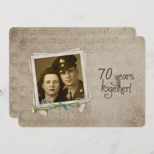 Invitation 70e anniversaire du Mariage