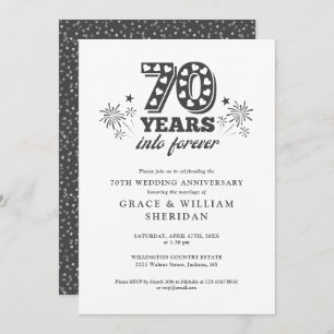 Invitation 70e anniversaire du Mariage pour toujours