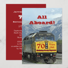 Invitation 70e Anniversaire du train ferroviaire Train Jaune 