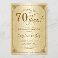 70e anniversaire - Gold Damask