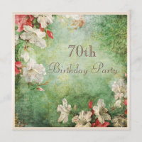 70e anniversaire Shabby Chic Hibiscus Fleurs