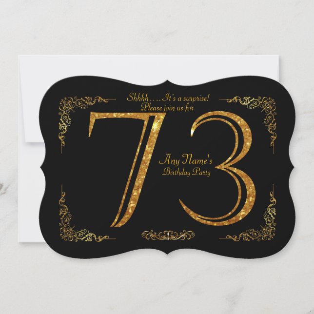 Invitation 73e anniversaire 73e anniversaire, grand Gatsby, n (Devant)