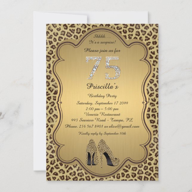 Invitation 75e anniversaire, 75e, Chaussures de talons hauts  (Devant)