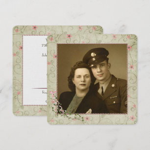 Invitation 75e anniversaire avec photo