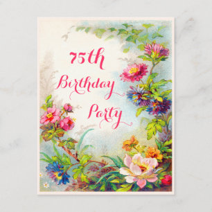 Invitation 75e anniversaire Dahlias and Peonies Jardin victor