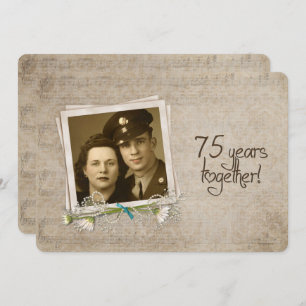 Invitation 75e anniversaire du Mariage