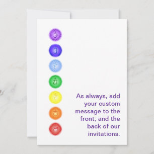 Invitation 7 Chakras dans une ligne