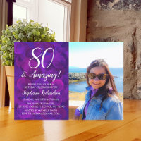 80 et Extraordinaire Elegant Purple Photo Annivers