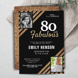 Invitation 80 et Fabulous Gold Parties scintillant 2 Photo 80