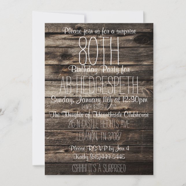 Invitation 80e anniversaire (Devant)