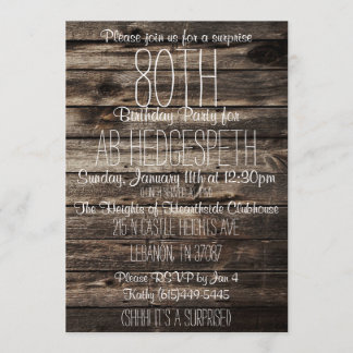 Invitation 80e anniversaire