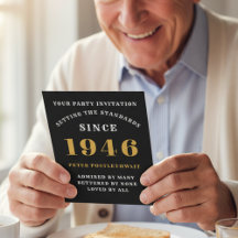 80e anniversaire 1946 Black Gold personnalisé pour
