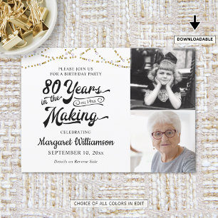 Invitation 80e anniversaire 80 ans dans la fabrication de l'o