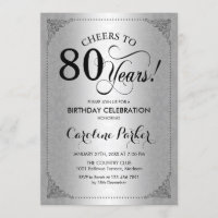 80e anniversaire - Argent Damask