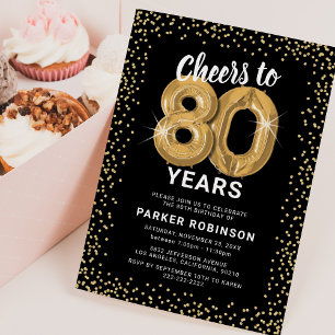 Invitation 80e anniversaire Black Gold