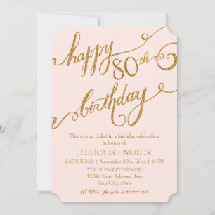 Invitation 80e anniversaire de la fête du 80e anniversaire
