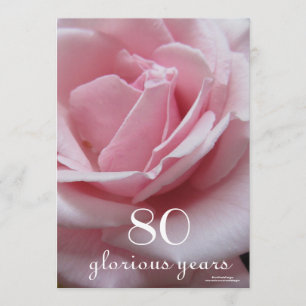 Invitation 80e anniversaire ! - Rose rose