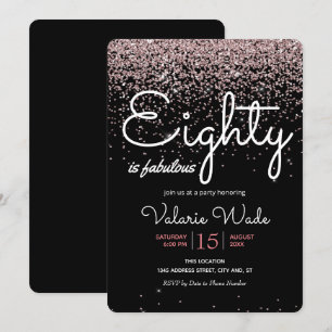 Invitation 80e est fabuleux fête d'anniversaire Parties scint