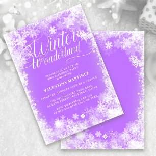 Invitation 80e fête d'anniversaire Wonderland Winter Wonderla