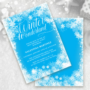 Invitation 80e fête d'anniversaire Wonderland Winter Wonderla