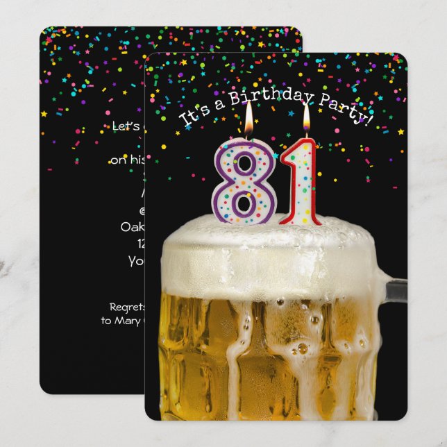 Invitation 81e anniversaire fête de la bière (Devant / Derrière)