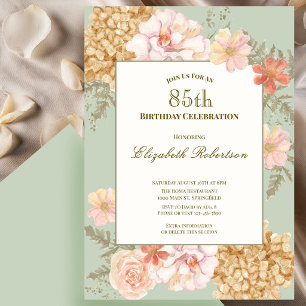 Invitation 85e anniversaire Couleurs d'automne Flo