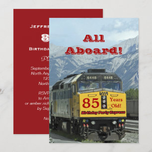 Invitation 85e anniversaire du moteur ferroviaire de la fête