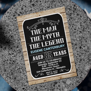 Invitation 85e anniversaire L'homme Le mythe La légende 85 an