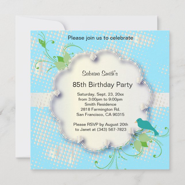 Invitation 85e anniversaire| Texte DO-IT-YOURSELF (Dos)