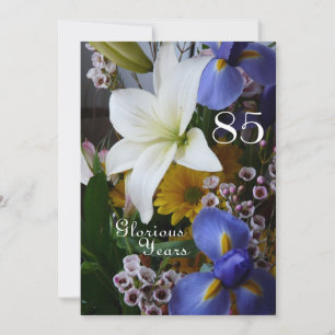 Invitation 85e anniversaire !-White Lily Bouquet